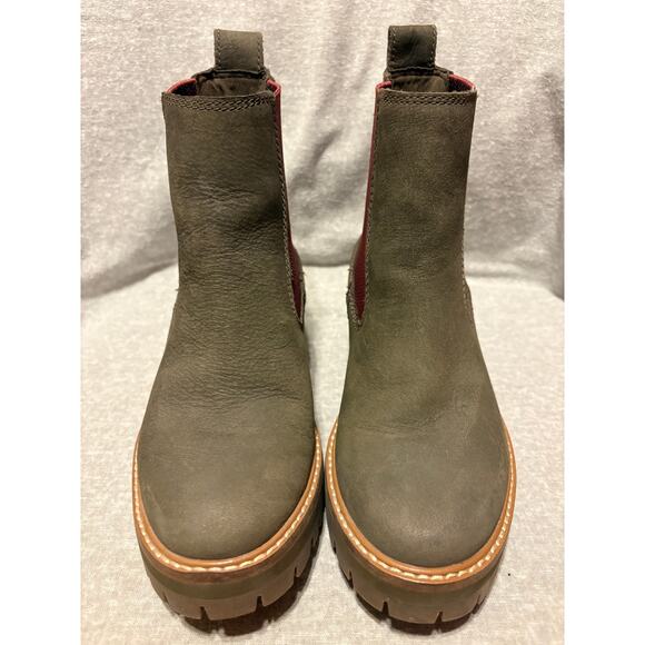 Timberland Women’s Size 6 Olive Nubuck Leather Chelsea Pull On  Boots EUC - Picture 2 of 11